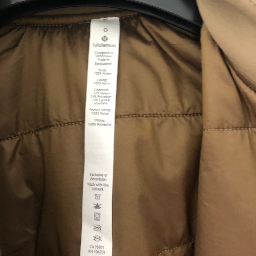 Lululemon Non-Stop Bomber *Reversible (Tan/Bronze) - Picture 8 of 9